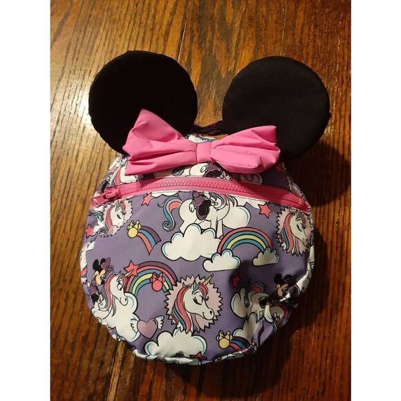 Girls Size 4 Disney Store Minnie Mouse Unicorn Packable Hooded Jacket Ears - Picture 9 of 10